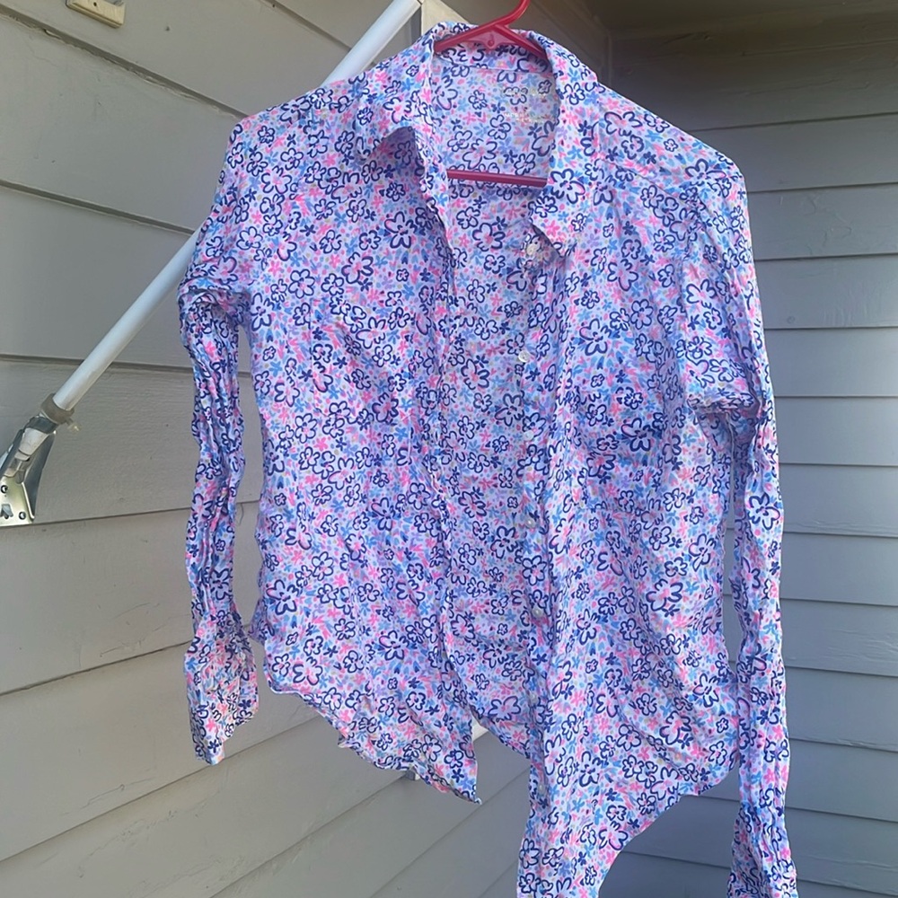 Lilly Pulitzer Womens Ditsy print button down size small